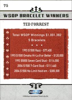 2006 Razor Poker #75 Ted Forrest Back